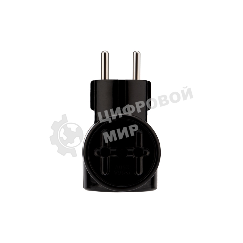 Тройник электрический Rexant РЕТРО 10 А без заземления черный (карболит)