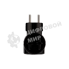 Тройник электрический Rexant РЕТРО 10 А без заземления черный (карболит)