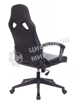 Кресло Zombie DRIVER черный, экокожа, 120 кг, механизм качания