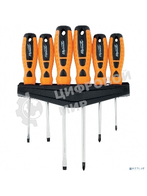 Набор отверток Sparta 11782''point'' crv двухкомпонентные рукоятки 6 шт