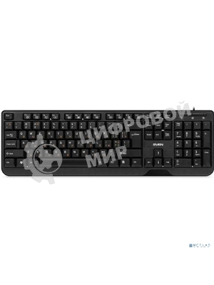Комплект клавиатура + мышь SVEN KB-S330C черный (104+12Fn)+3кл, 1200DPI)