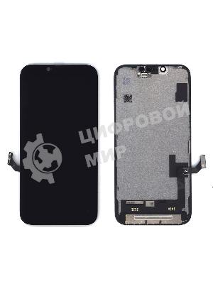 Дисплей Amperin для Apple iPhone 14 в сборе с тачскрином (Soft Oled), черный