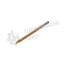 Сверло-фреза по металлу Kranz 4 мм, HSS, ТИТАН, цилиндрический хвостовик (1 шт/уп)