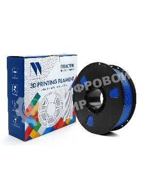 Филамент NV PRINT TPU Silk Blue для 3D печати диаметр 1.75мм 330 метров масса 1 кг