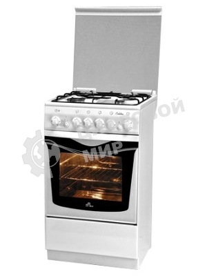 Плита комбинированная De Luxe 5040.20ГЭ (КР) ЧР белый, конфорок 4 шт, духовка 43 л, электроподжиг, 50 см x 85 см x 50 см