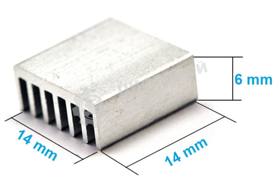 Аллюминиевый радиатор 14x14x6 мм