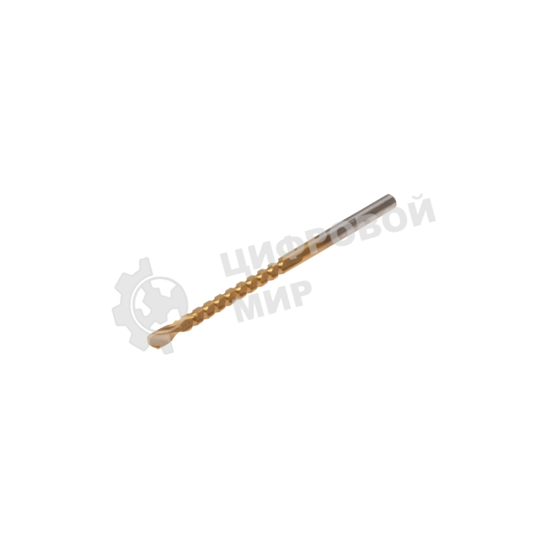 Сверло-фреза по металлу Kranz 3 мм, HSS, ТИТАН, цилиндрический хвостовик (1 шт/уп)