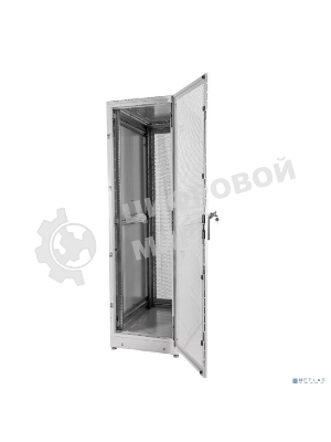 Шкаф серверный напольный 48U (600 1000) дверь перфорированная, задние двойные перфорированные