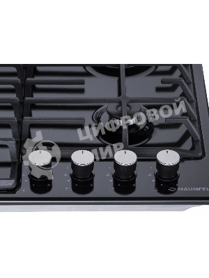 Газовая варочная панель Maunfeld EGHE.64.6CB/G, 4 конфорки, эмалированная сталь, черный