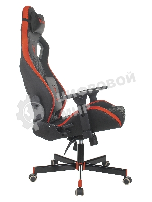 Кресло Knight OUTRIDER черный/красный, экокожа, 120 кг, механизм качания