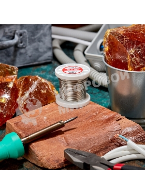 Припой Rexant ПОМ-3, 100г, Ø2мм, (олово 97%, медь 3%), бессвинцовый, ГОСТ 21931-76, катушка