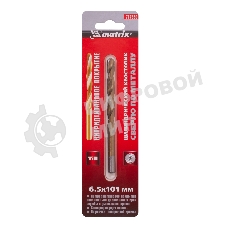 Сверло по металлу Matrix, 6,5 мм, HSS, нитридтитановое покрытие, цилиндрический хвостовик