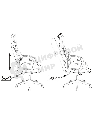 Кресло Zombie DRIVER черный, экокожа, 120 кг, механизм качания