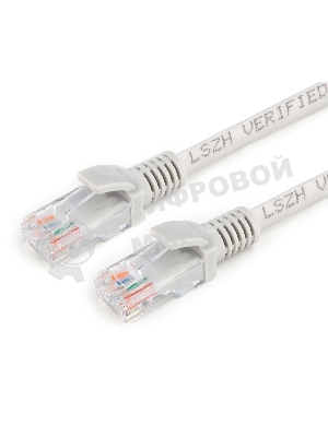 Патч-корд LSZH UTP Cablexpert PP31-2M cat.5e, 2м, литой, многожильный, серый