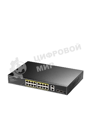 Коммутатор Cudy GS1018PS2 (L2) 18x1 Гбит/с 2xКомбо(1000BASE-T/SFP) 2SFP 16PoE 200W неуправляемый