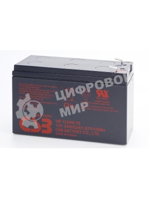 Батарея CSB HR 1234W (12V, 9Ah) клеммы F2