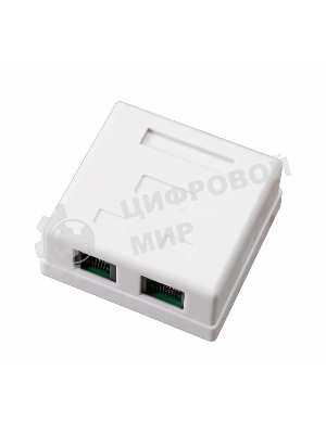 Розетка телефонная + сетевая LAN Rexant, на стену, (гнездо 8Р8С (Rj-45) + гнездо 6Р-4С (RJ-11))