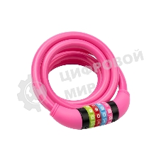 Тросовый кодовый замок взломостойкий для велосипедов и колясок Четыре сезона 150 см розовый 79-0214