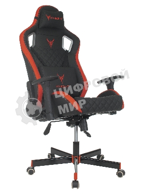 Кресло Knight OUTRIDER черный/красный, экокожа, 120 кг, механизм качания