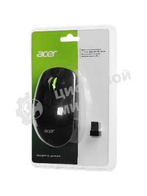 Мышь беспроводная Acer OMR307 черный, 1600 dpi, радиоканал, USB, кнопки - 4