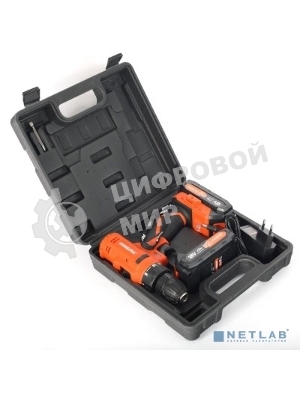 Дрель-шуруповерт Patriot BR 187UES, 18 В, 2 Ач, 25 Нм, щеточный