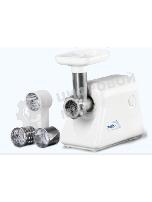 Мясорубка электрическая Ротор Дива ЭМШ 35/300-4 белый, 1500 Вт, 0.6 кг/мин, насадки - 4
