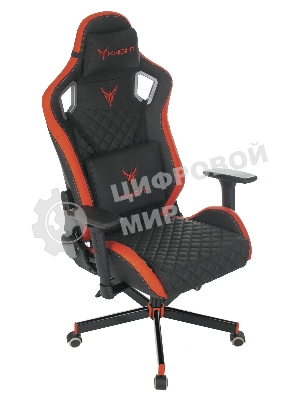 Кресло Knight OUTRIDER черный/красный, экокожа, 120 кг, механизм качания