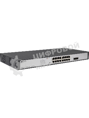 Коммутатор Unmanaged Switch 16x1000Base-T PoE, 2x1000Base-X SFP, PoE Budget 200W, Long-range PoE up to 250m, 19