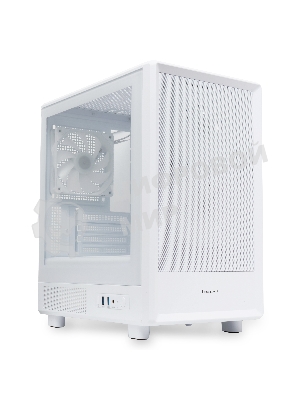 Компьютерный корпус HSPD M310, Mesh Mini-tower, белый, TG, 0.4 SPCC, 3x120мм ARGb mATX, mITX 180/280/160мм 1x2.5
