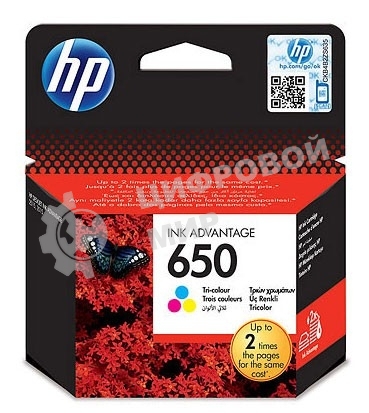 Картридж струйный HP 650 CZ102AE многоцветный для HP DJ IA 2515/2516 (200 стр.)