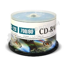 Диск CD-RW Mirex 700 Mb, 12х, Cake Box (50), (50/300)