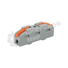 Соединительная клемма многоразовая Rexant проходная 1 полюс, серый (0,08-4 мм²) (50 шт./уп.)