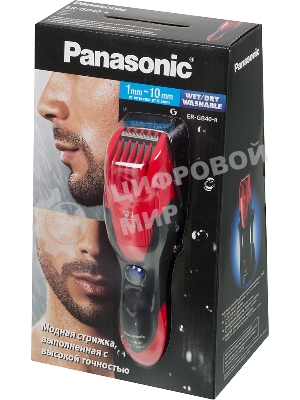 Машинка для стрижки Panasonic ER-GB40 красный (насадок в компл:1шт)