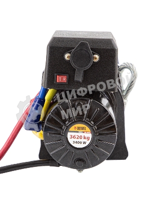 Лебедка автомобильная электрическая Denzel LB- 3000, 3,6 т, 3,4 кВт, 12 В