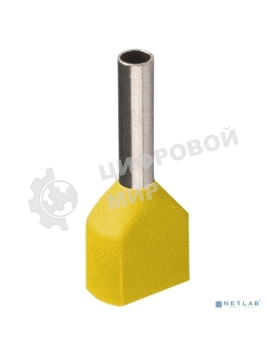 Наконечник-гильза изол. НГИ2 1.0-10 жел. (уп. 100 шт) IEK UTE10-D2-3-100