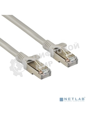 Патч-корд ExeGate FTP-RJ45-RJ45-C5e-CU-0,5M-GY, FTP, cat.5e, 0.5м, медь, серый