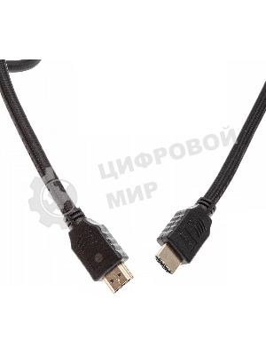 Кабель аудио-видео Cactus CS-HDMI.2-1 HDMI (m)/HDMI (m) 1м. позолоченные контакты черный