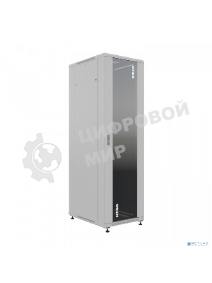 Шкаф серверный NTSS Премиум (NTSS-R42U6080GS) напольный 42U 600x800мм пер.дв.стекл металл 900кг серый IP20 сталь