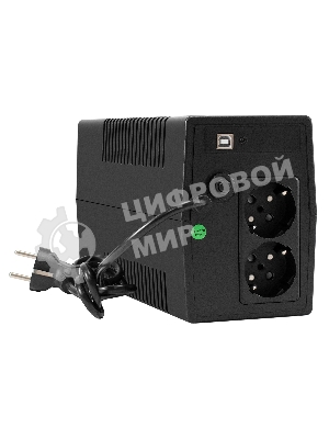 Источник бесперебойного питания ExeGate Smart LB-650.LCD.AVR.2SH.USB (650VA/390W, LCD, AVR, 2*Schuko, USB, батарея 12V 7Ah, черный)