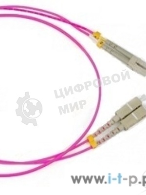 Патч-корд Hyperline FC-D2-504-LC/PR-LC/PR-H-2M-LSZH-MG Патч-корд волоконно-оптический (шнур) MM 50/125(OM4), LC-LC, duplex, LSZH, 2 м