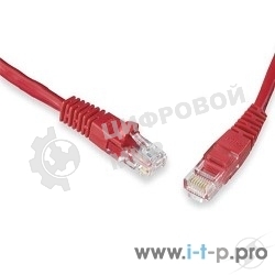Патч-корд UTP, кат 5e, 1м с RJ45 (красный)