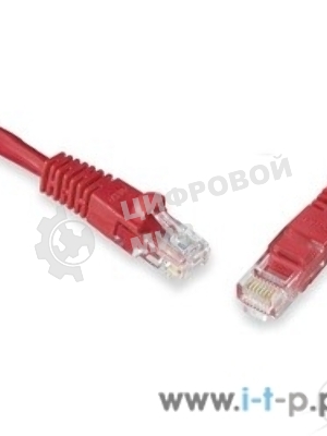 Патч-корд UTP, кат 5e, 1м с RJ45 (красный)