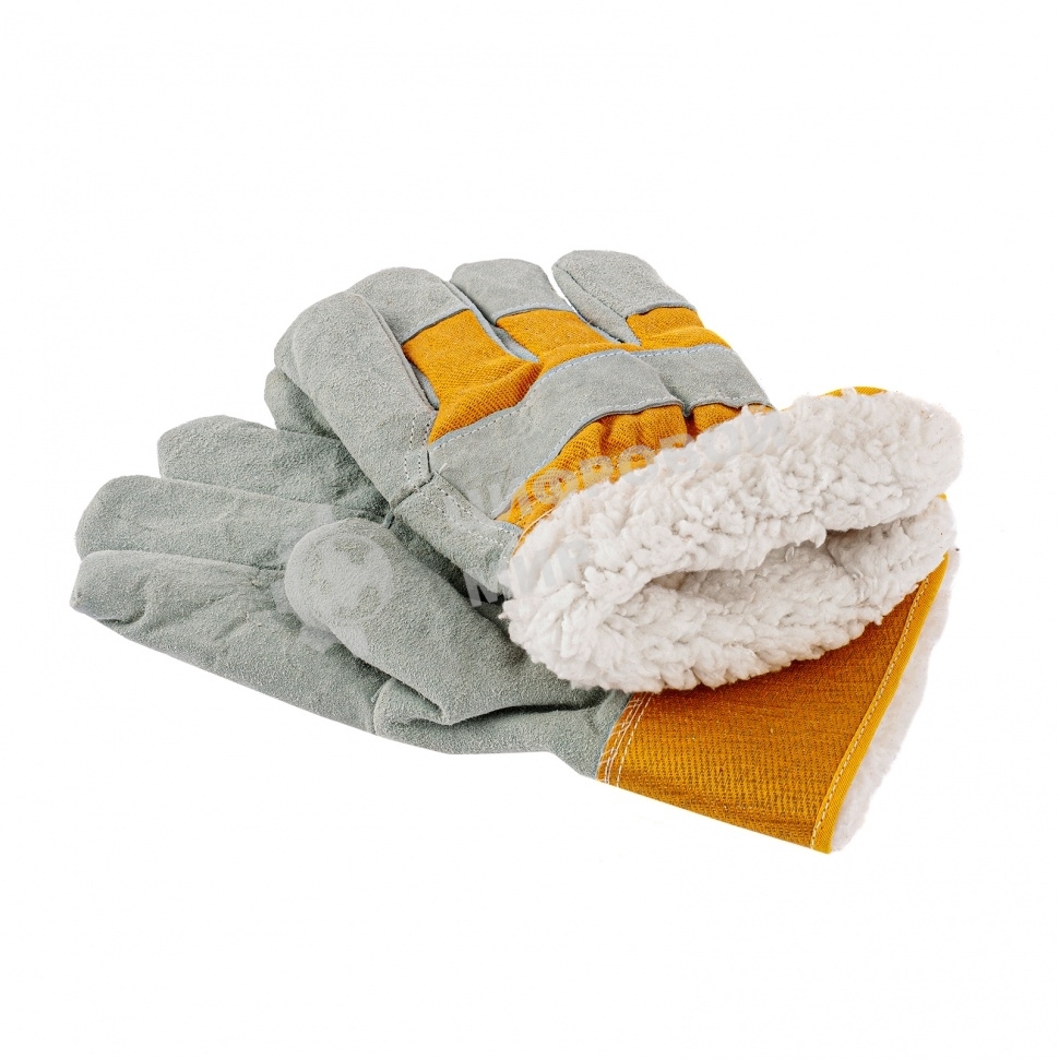 Перчатки Сибртех спилковые комбинированные, усиленные, утолщенные, размер XL