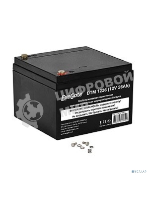 Батарея для ИБП ExeGate DTM 1226 (12V 26Ah), клеммы под болт М5