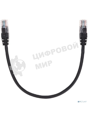 Патч-корд U/UTP Rexant cat.5e, RJ45-RJ45, 26AWG, ZH нг(А)-HF, черный, 0,3 м