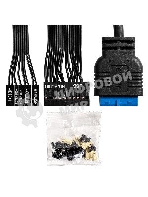 Компьютерный корпус Miditower ExeGate EX298134RUS AA-443U (ATX, без БП, 2хUSB+1хUSB 3.0+HD Audio, черный)