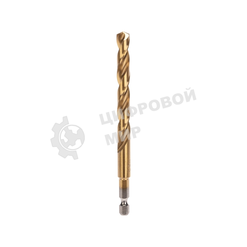 Сверло по металлу, 9мм, Р6М5, ТИТАН, шестигранный хвостовик (1 шт. в упаковке) DIN 338 Kranz