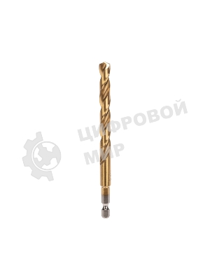 Сверло по металлу, 9мм, Р6М5, ТИТАН, шестигранный хвостовик (1 шт. в упаковке) DIN 338 Kranz