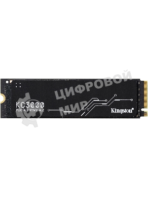 Накопитель SSD Kingston KC3000, 2Tb, PCIe 4.0 x4, M.2 2280, NVMe, R/W 7000/7000, с радиатором
