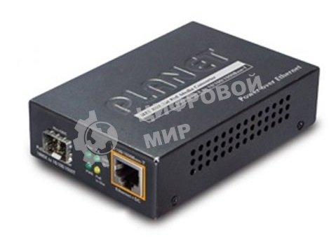 GTP-805A Медиаконвертер IEEE802.3af/at PoE 10/100/1000Base-T to MiniGbIC (SFP) Converter